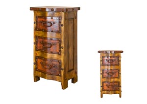 Image for Copper 3 Drawer End Table