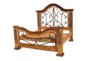 Image for King Alamo Bed w/Iron Panels