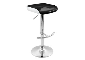 Image for Sleek Barstool - White/Black Seat