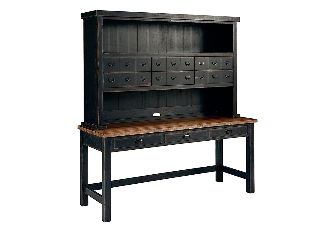 Postman's Chimney Finish Desk and Hutch w/9 Drawers,Magnolia Home