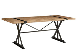 Image for Truss & Strap Dining Table, Salvage Finish