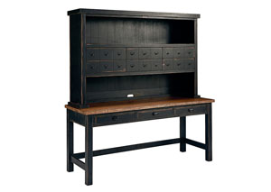 Postman's Chimney Finish Desk and Hutch w/9 Drawers