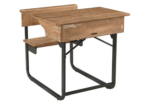 Image for Schoolhouse Salvage Finish Desk w/Carbon Base