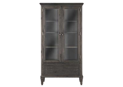 Sutton Place Weathered Charcoal Door Bookcase