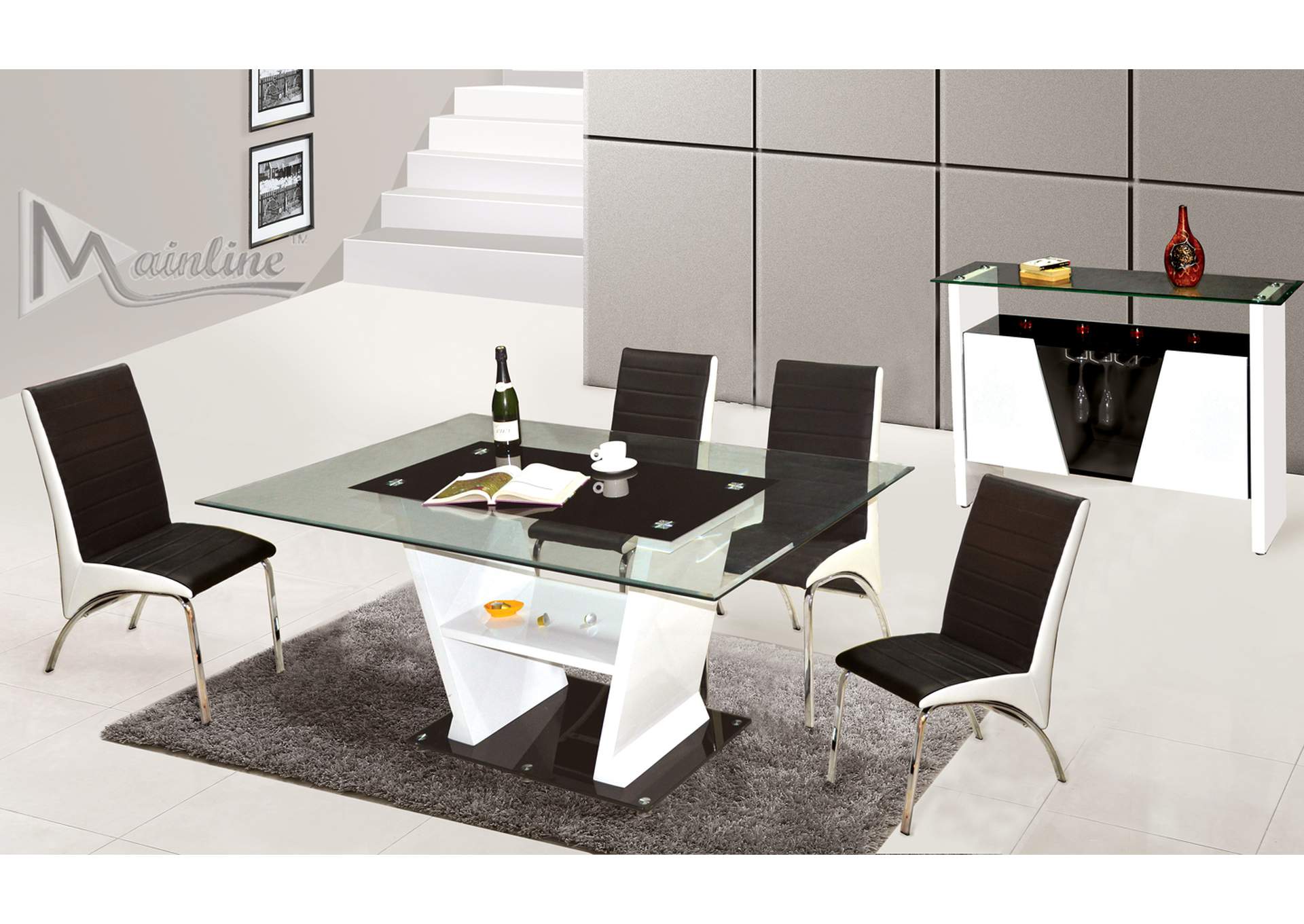 5-Piece Vogue 70 X 44 Dining Set,Mainline