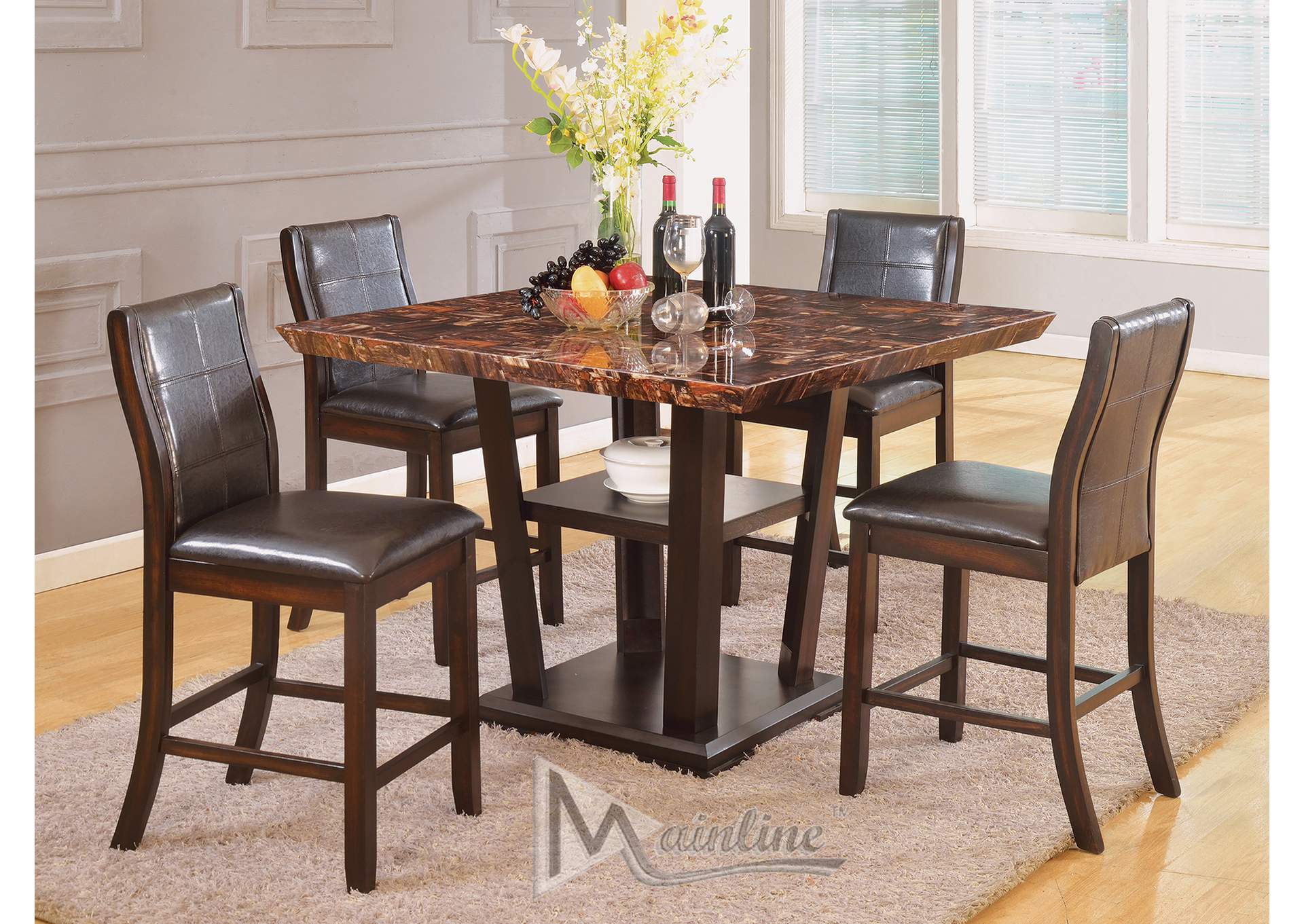 5-Piece Lapidus 48X48 Counter Height Dining Set,Mainline