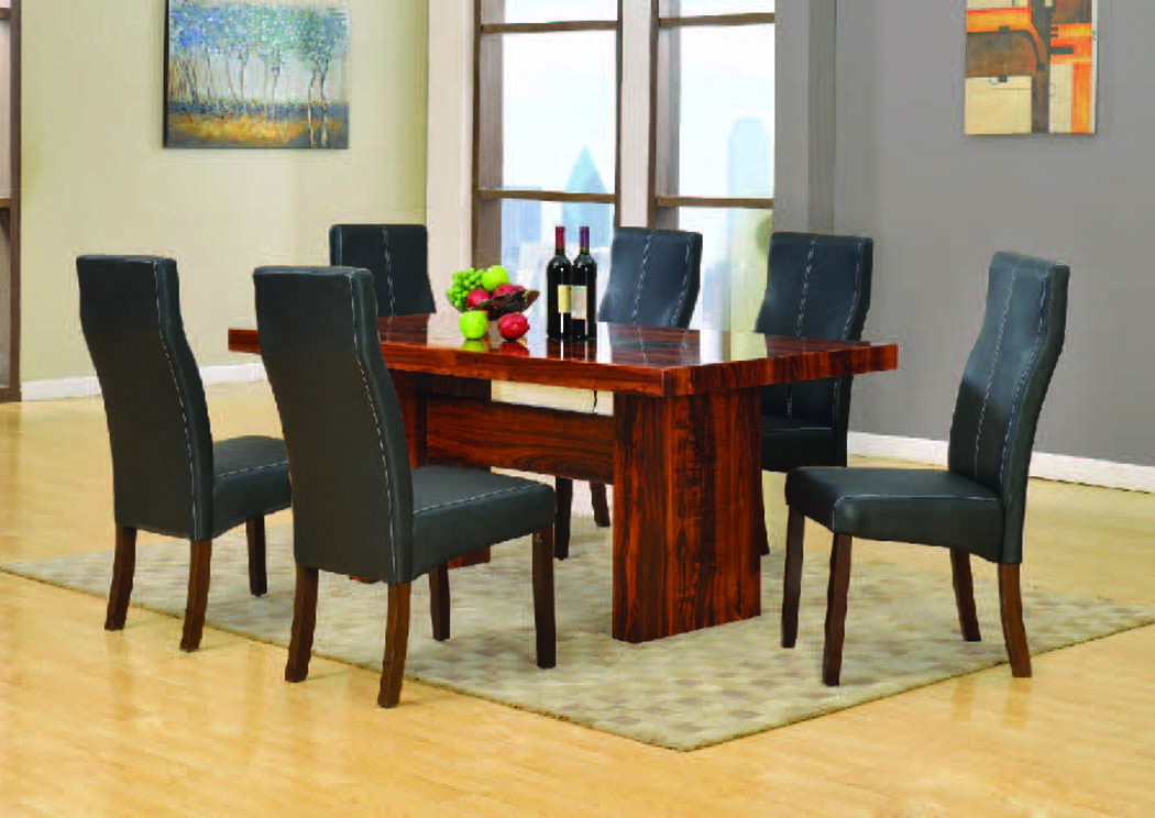 Durango Glossy Cedarwood 5-Pc 72"x 36" Dining Set,Mainline