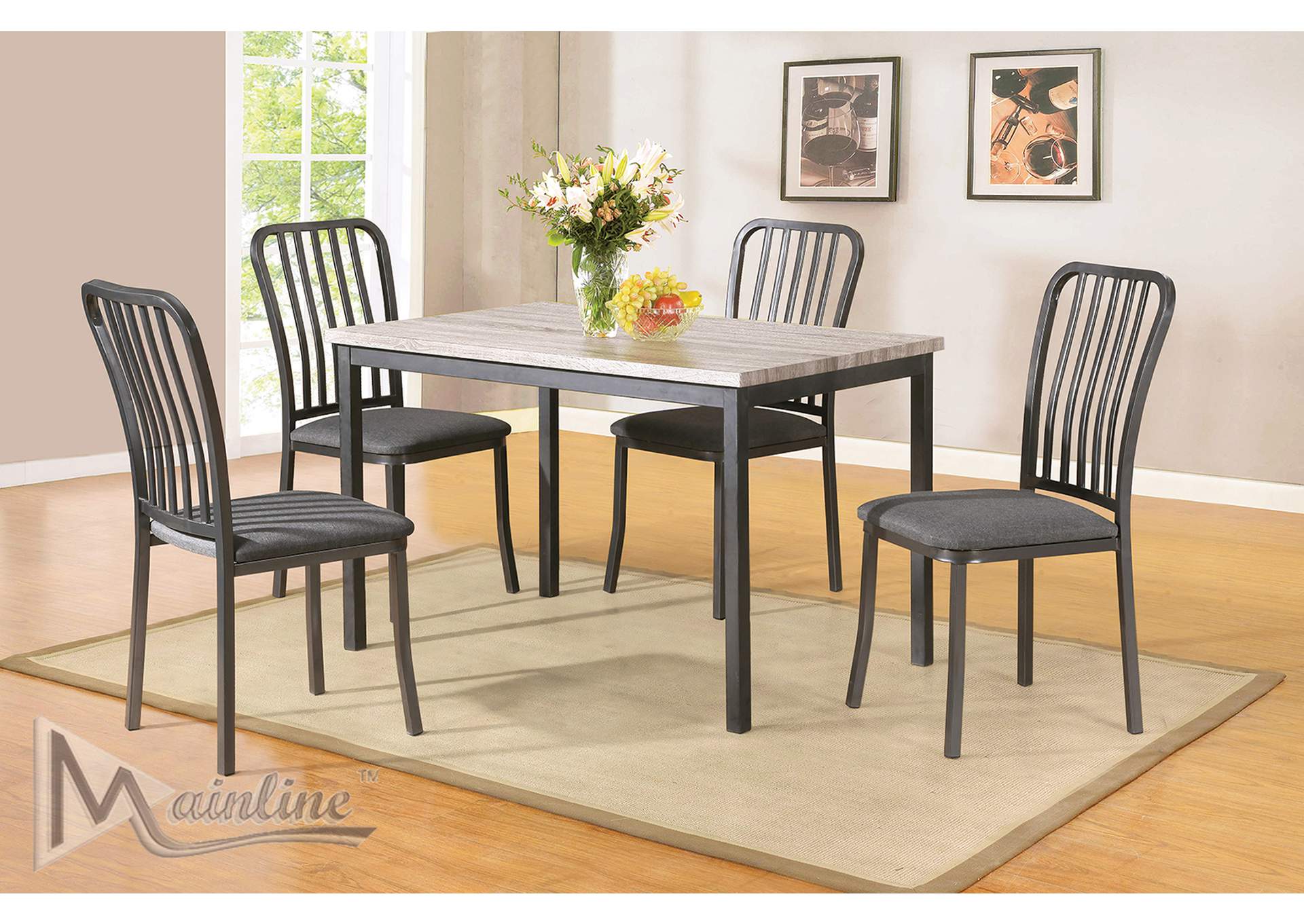 5-Piece Piedmont 30X48 Dining Set,Mainline