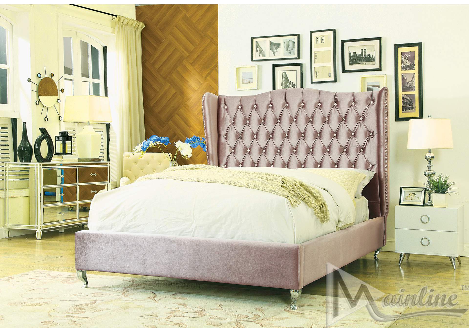 Bourbon Velvet Violino Full Bed,Mainline