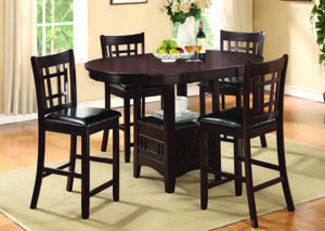 Image for Andante Espresso 5-Pc Counter Set w/PU Chairs