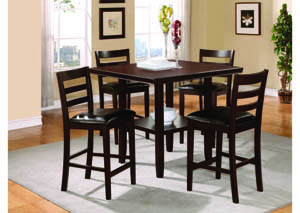 Image for 5-Piece Java Counter Height Dining Set