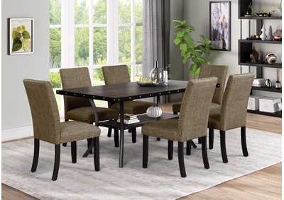 Image for Charcoal 5-Piece Gaucho 66X38 Dining Set