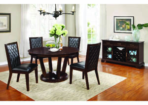 Image for Diamante Espresso 54" Round Dining Table