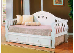 Image for Twin Trundle w/Wood Slats - White