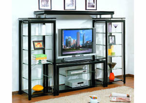 Image for Eclipse Chrome-Plated 4-Pc Entertainment Center