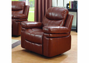 Image for Simba Bomber Brown Bonded Leather Rocking Recliner