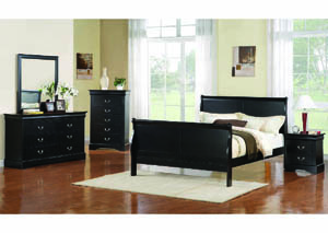 Image for Black Louisiana Full Sleigh Bed