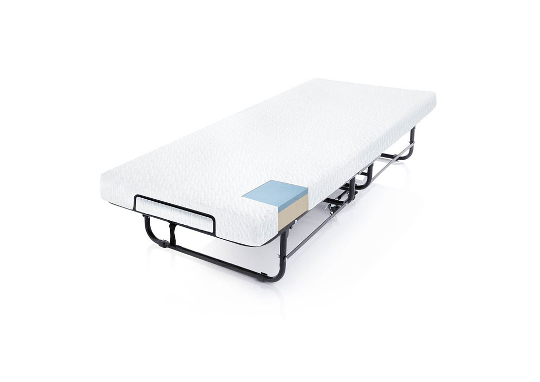 Structures Rollaway Folding Guest Bed w/ Premium Gel Memory Foam Mattress,ABF Malouf