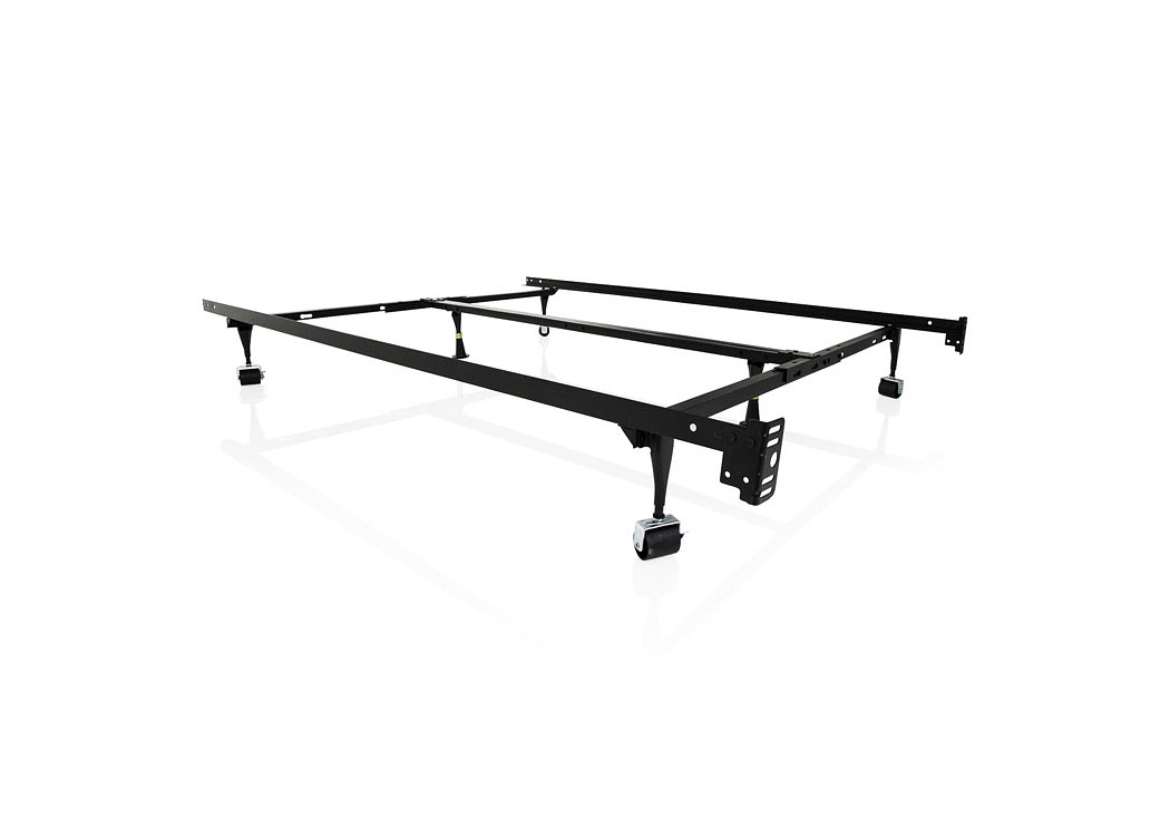 Structures Universal Low Profile 8-Leg Heavy Duty Adjustable Metal Bed Frame w/ Glides,ABF Malouf
