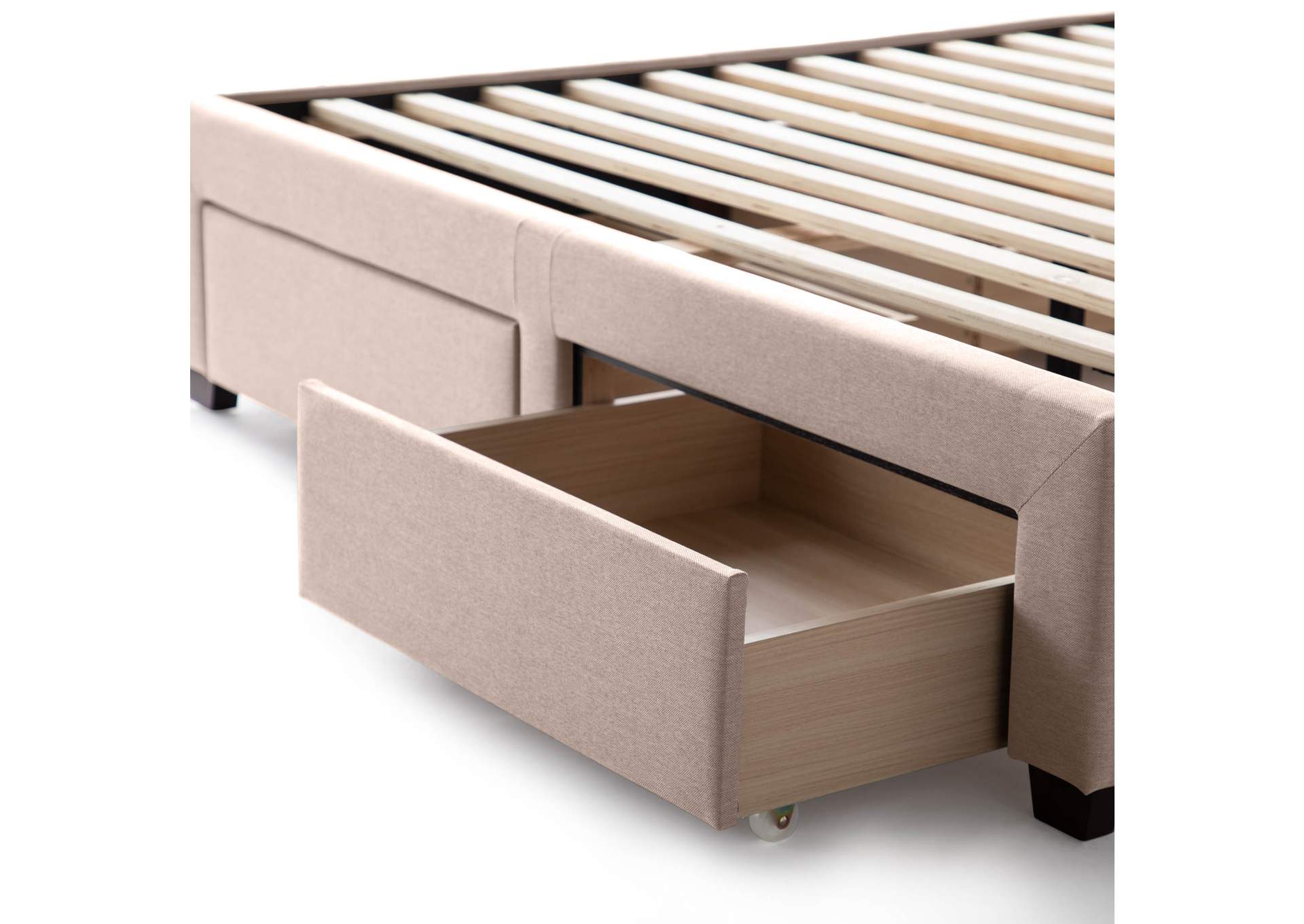 Malouf Charcoal Watson Upholstered Platform Full Bed,Malouf