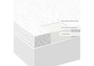 Isolus 2 Inch Ventilated King Latex Mattress Topper