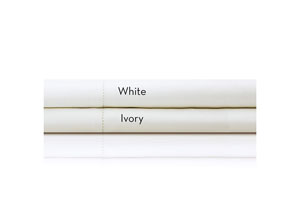 Malouf Italian 400 Thread Count Cotton Ivory Twin Percale Sheets