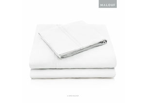 Image for Malouf Rayon White King Sheet Set