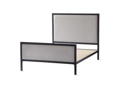 Malouf Charcoal Clarke Metal Upholstered Full Bed