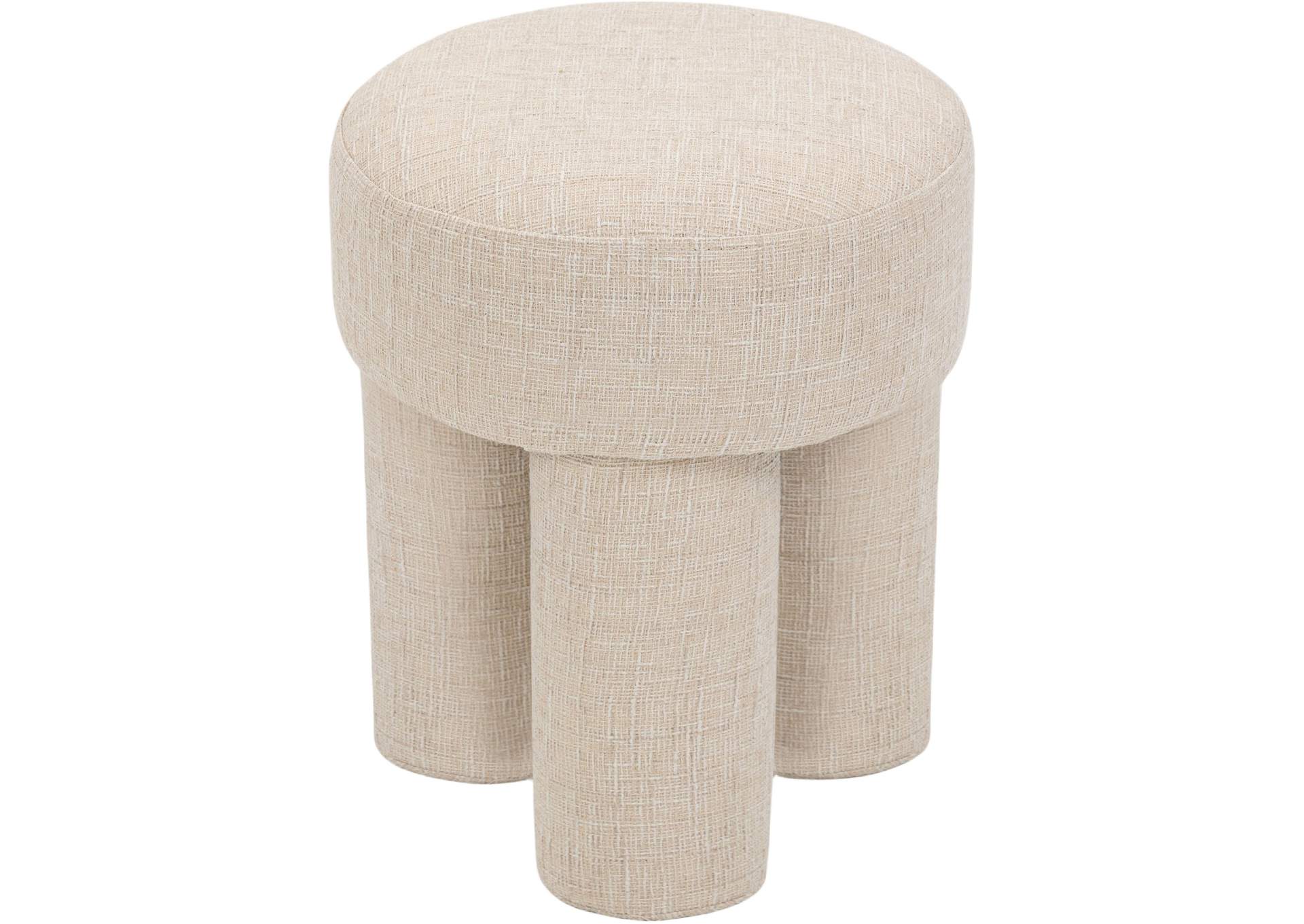 Larson Beige Polyester Fabric Ottoman - Stool,Meridian Furniture