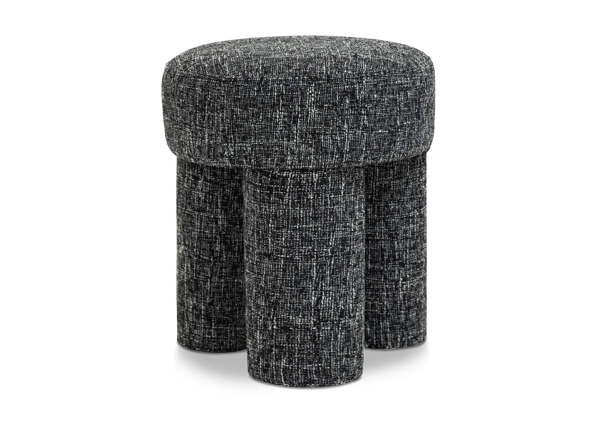 Larson Black Polyester Fabric Ottoman - Stool,Meridian Furniture