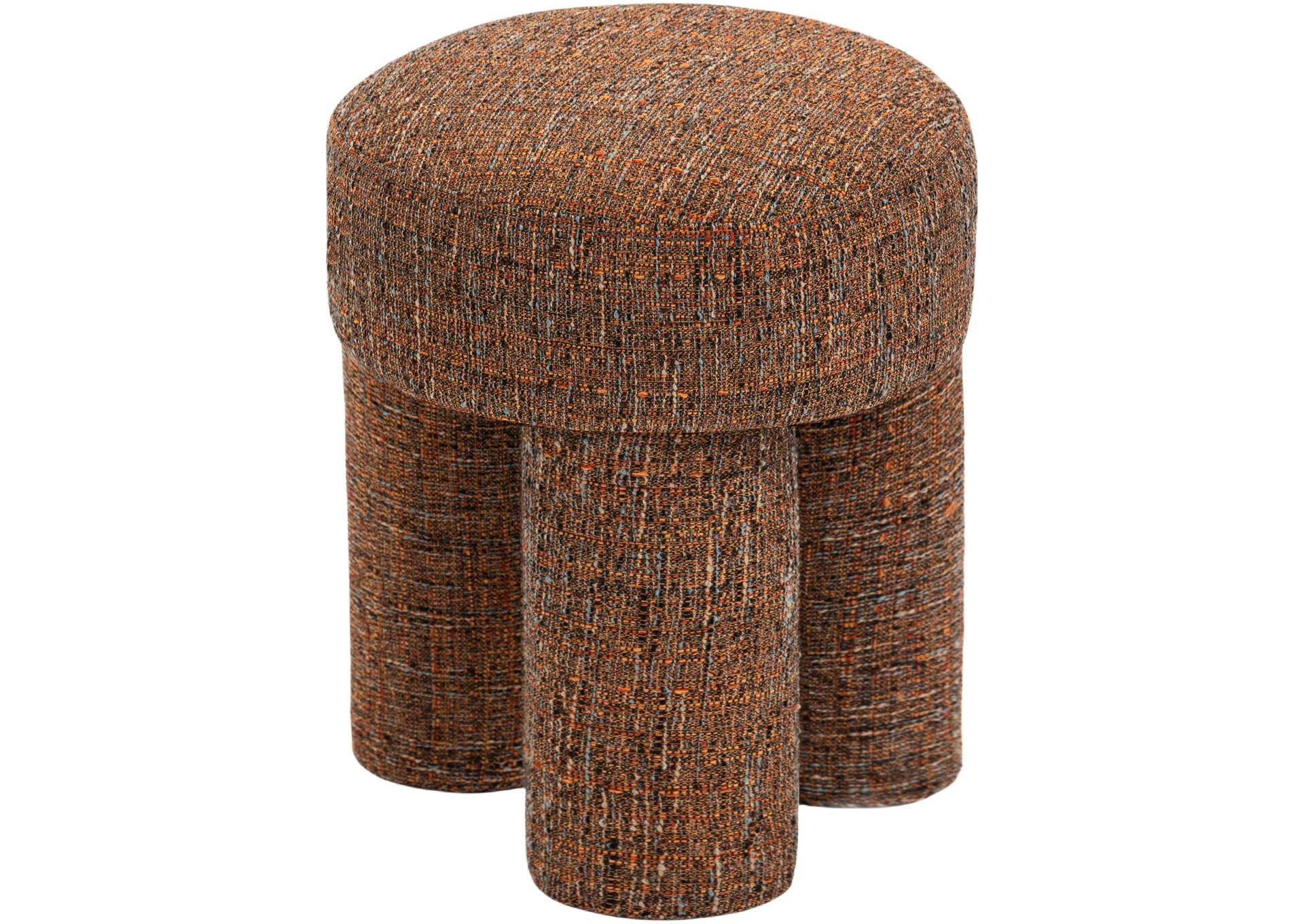 Larson Cognac Polyester Fabric Ottoman - Stool,Meridian Furniture