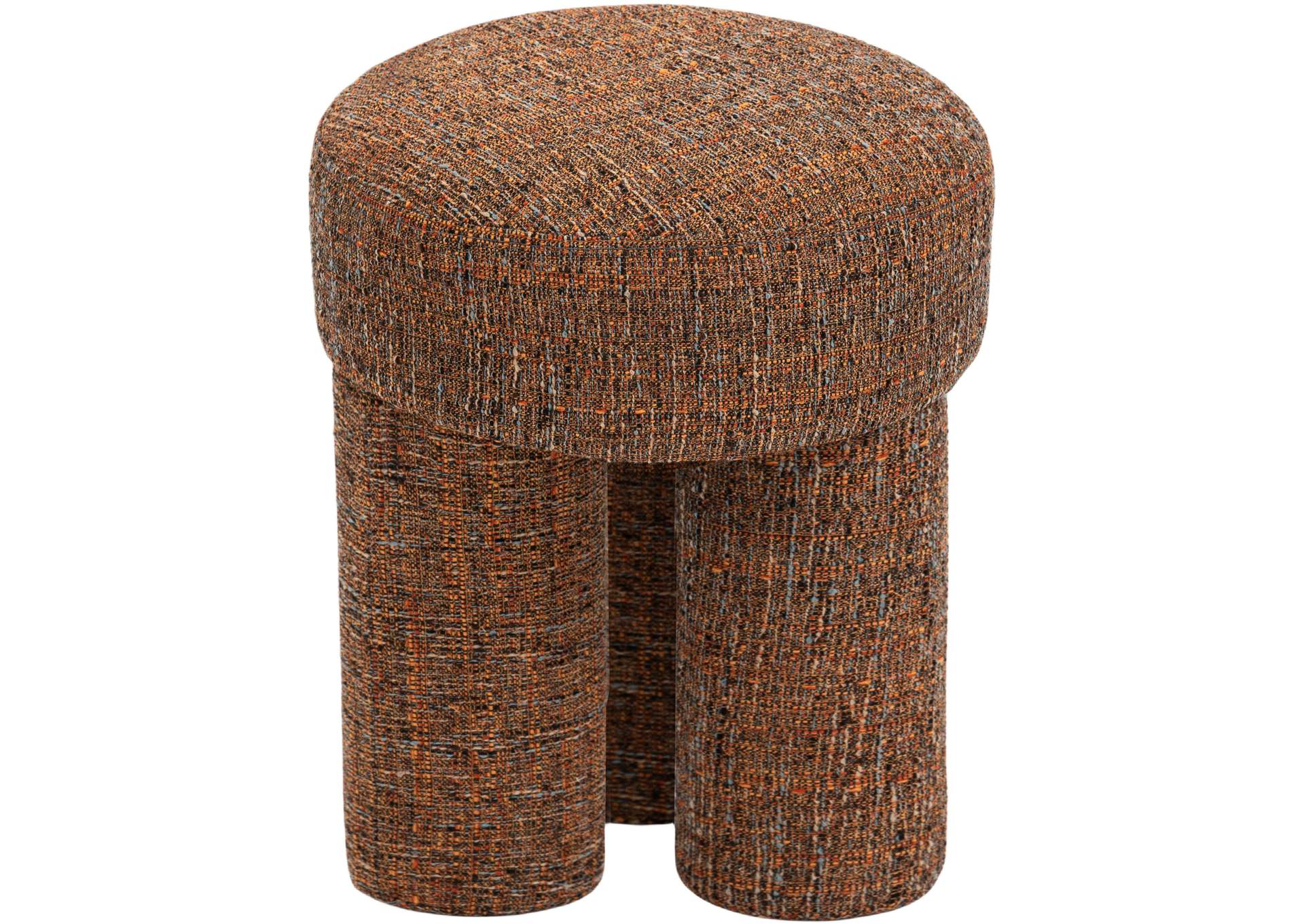 Larson Cognac Polyester Fabric Ottoman - Stool,Meridian Furniture