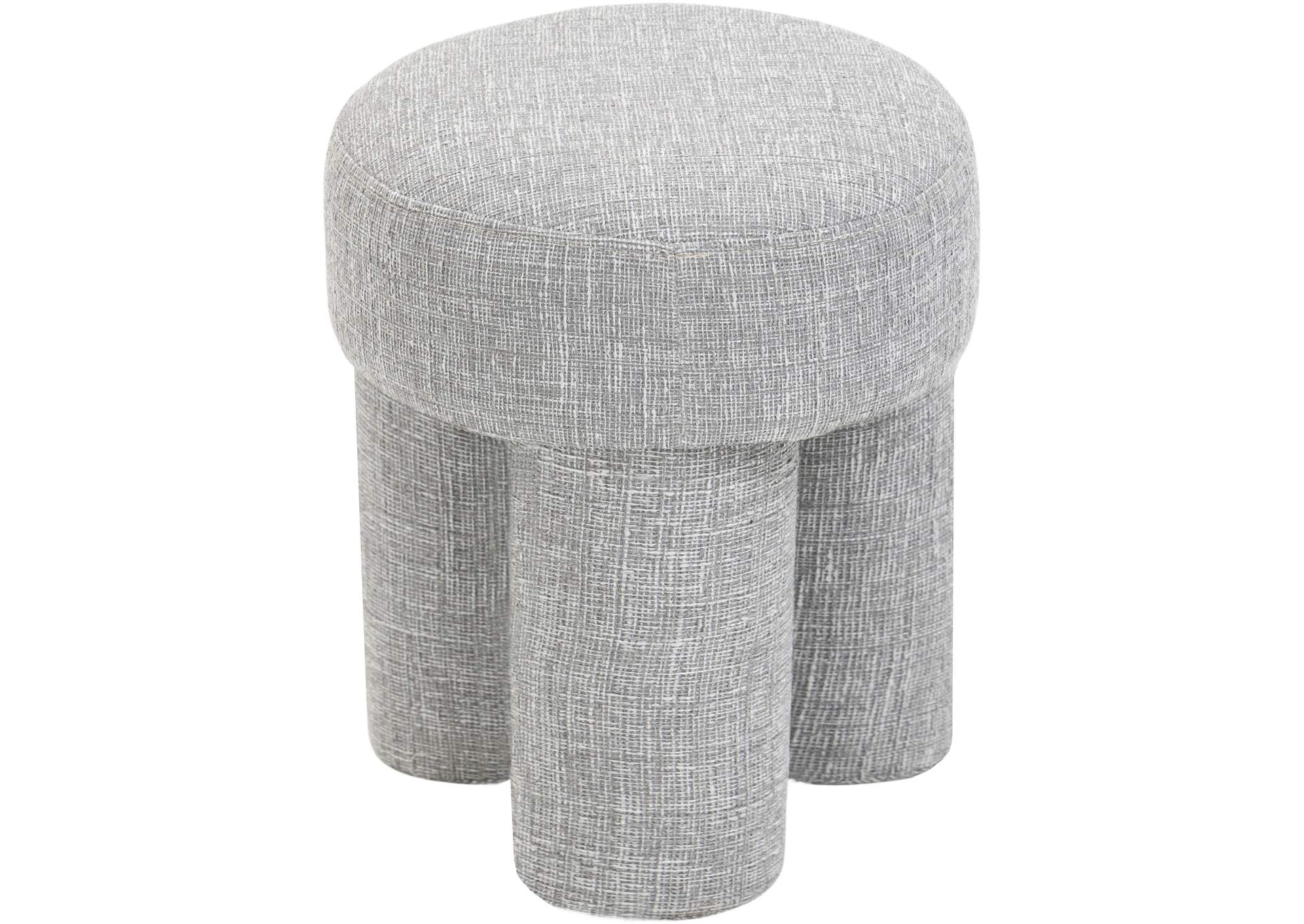 Larson Grey Polyester Fabric Ottoman - Stool,Meridian Furniture