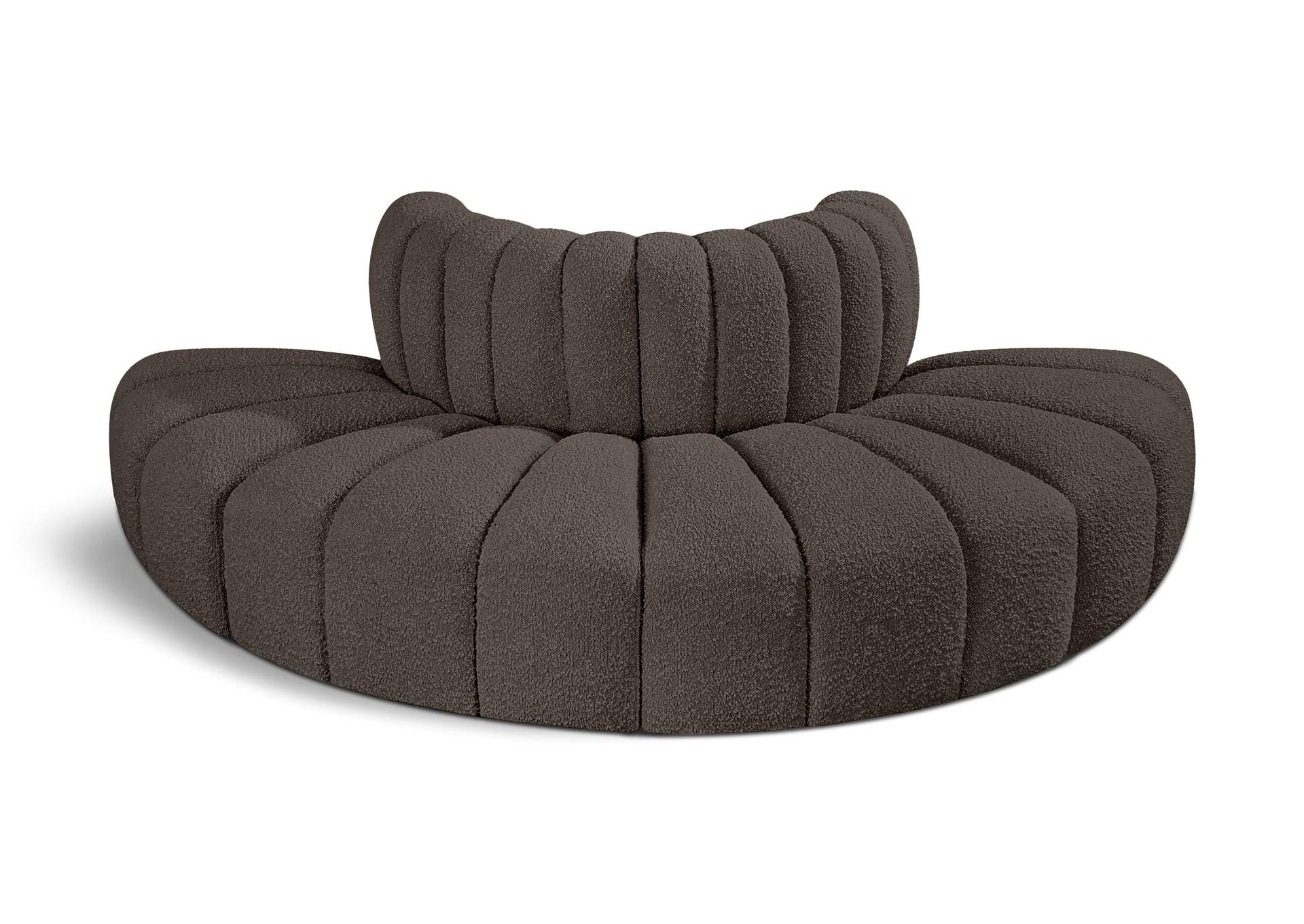 Arc Brown Boucle Fabric Modular Sofa,Meridian Furniture