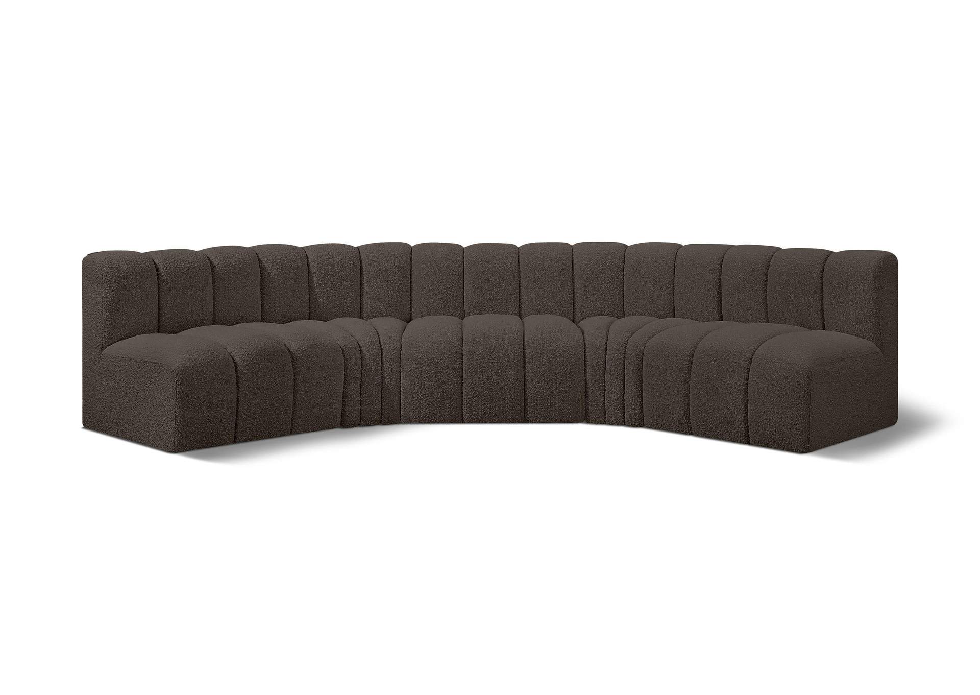 Arc Brown Boucle Fabric Modular Sofa,Meridian Furniture