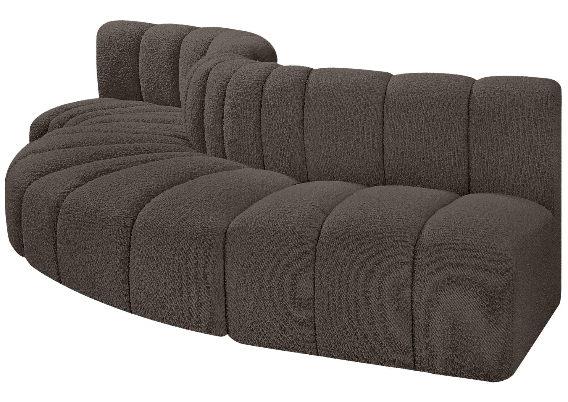 Arc Brown Boucle Fabric Modular Sofa,Meridian Furniture