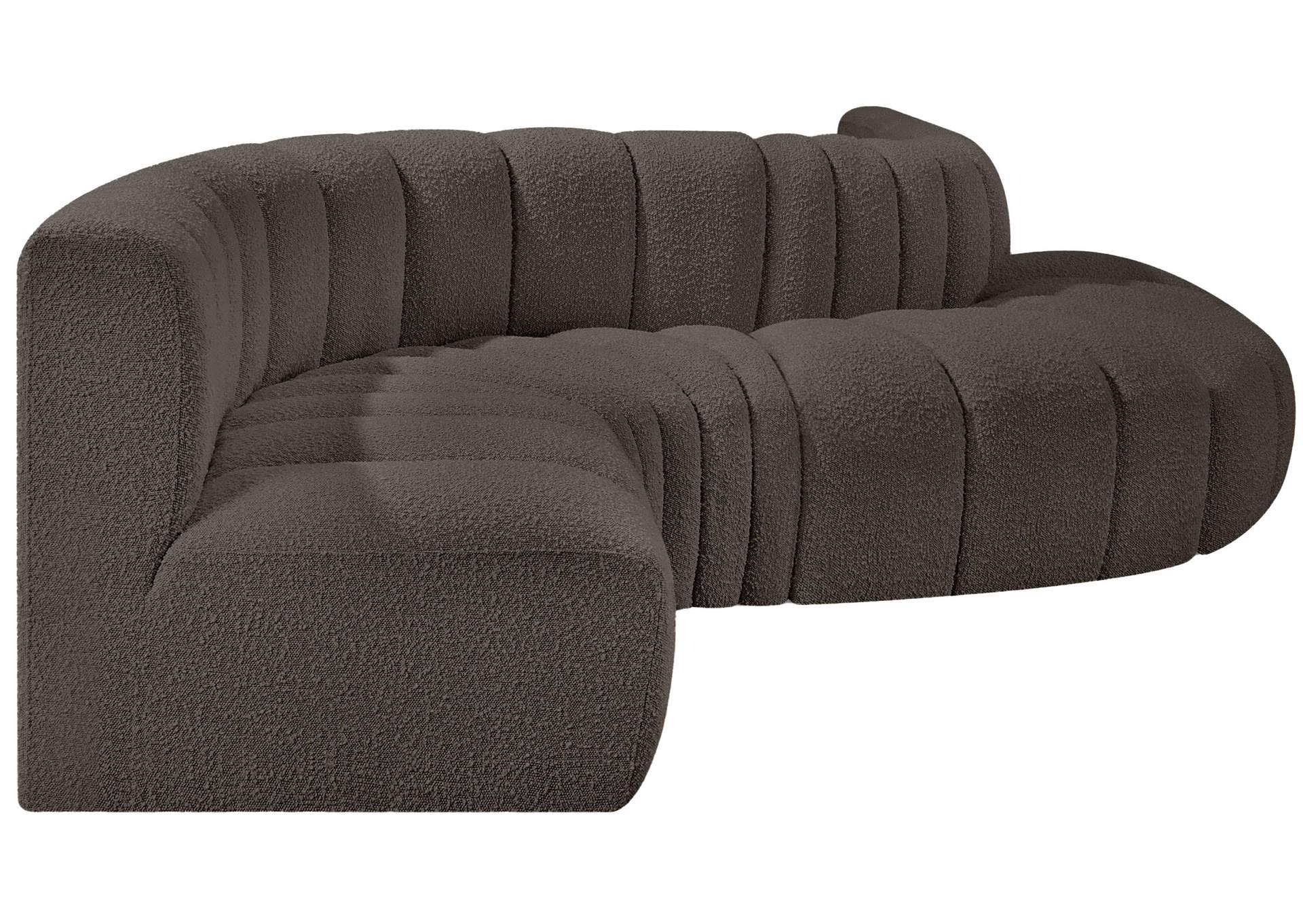 Arc Brown Boucle Fabric Modular Sofa,Meridian Furniture