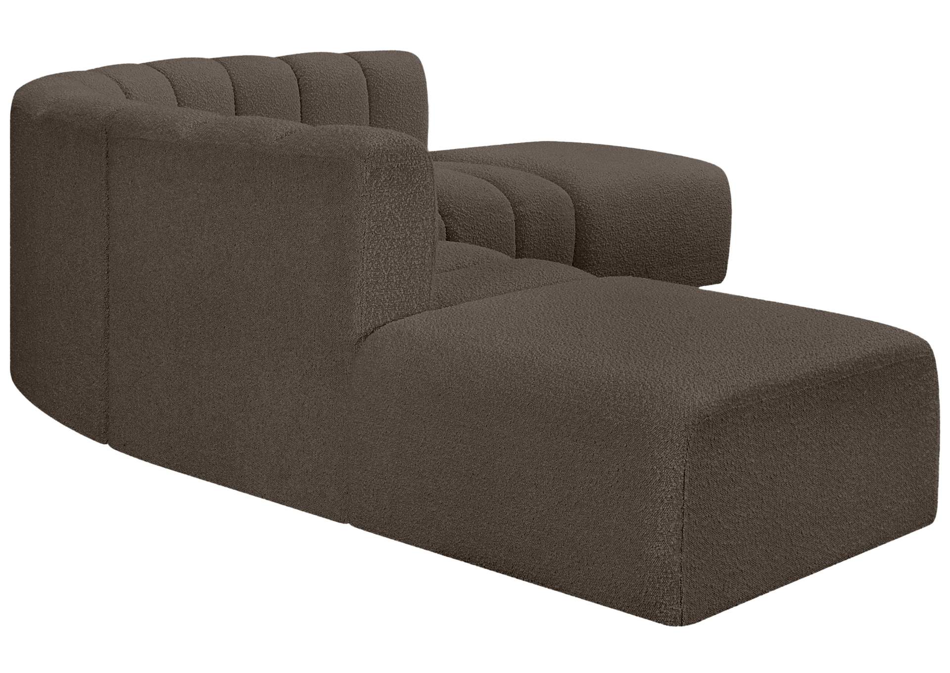 Arc Brown Boucle Fabric Modular Sofa,Meridian Furniture