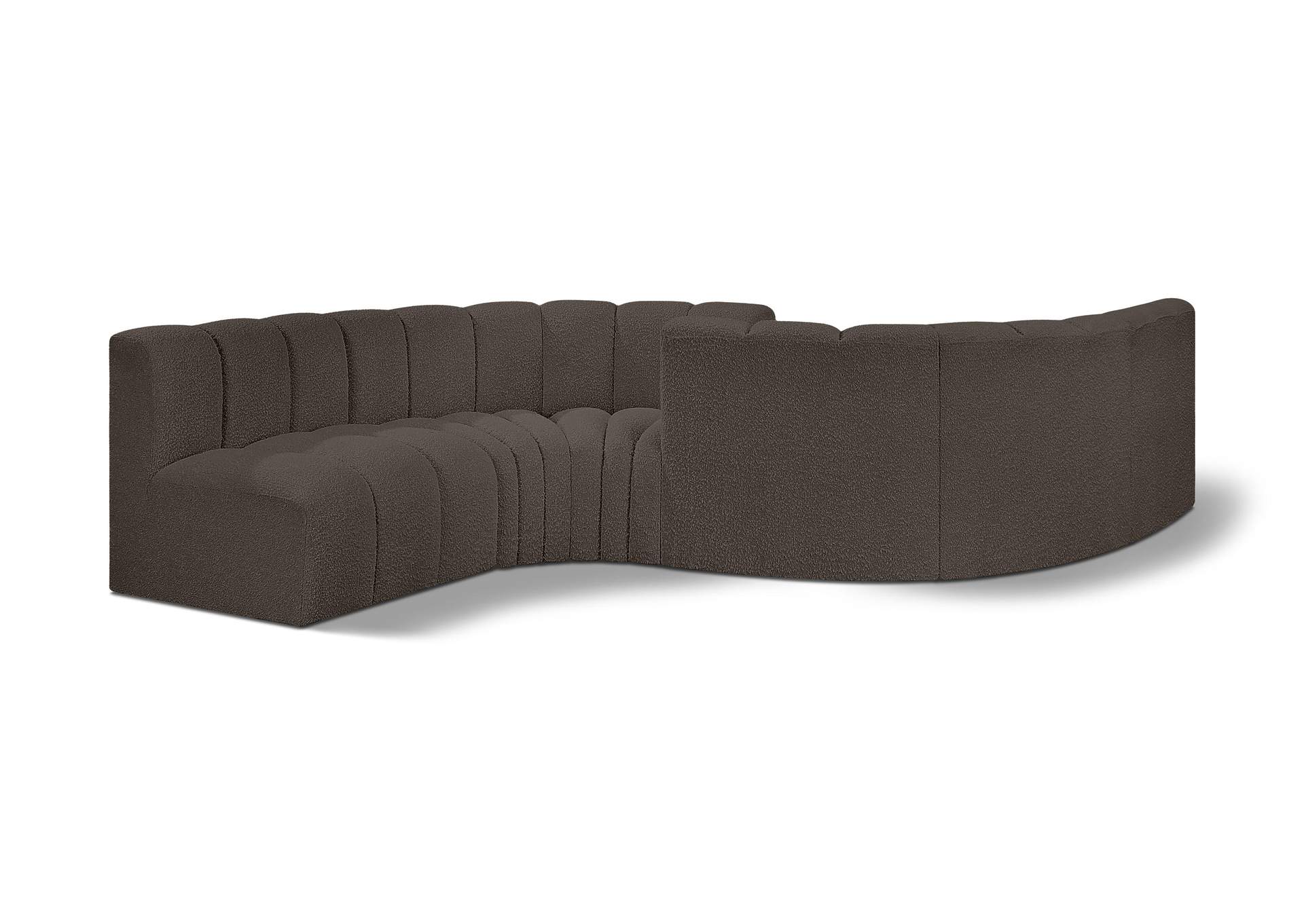 Arc Brown Boucle Fabric Modular Sofa,Meridian Furniture