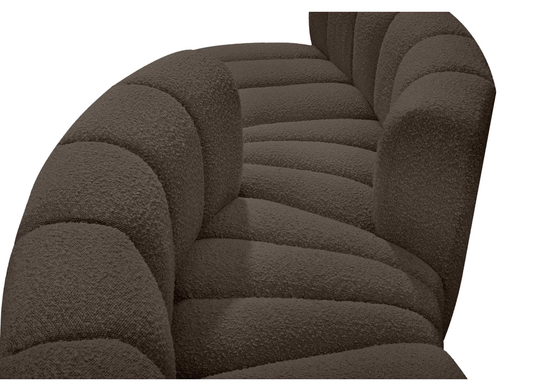 Arc Brown Boucle Fabric Modular Sofa,Meridian Furniture