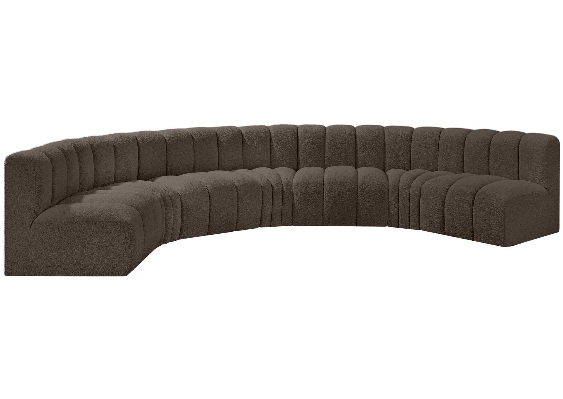 Arc Brown Boucle Fabric Modular Sofa,Meridian Furniture