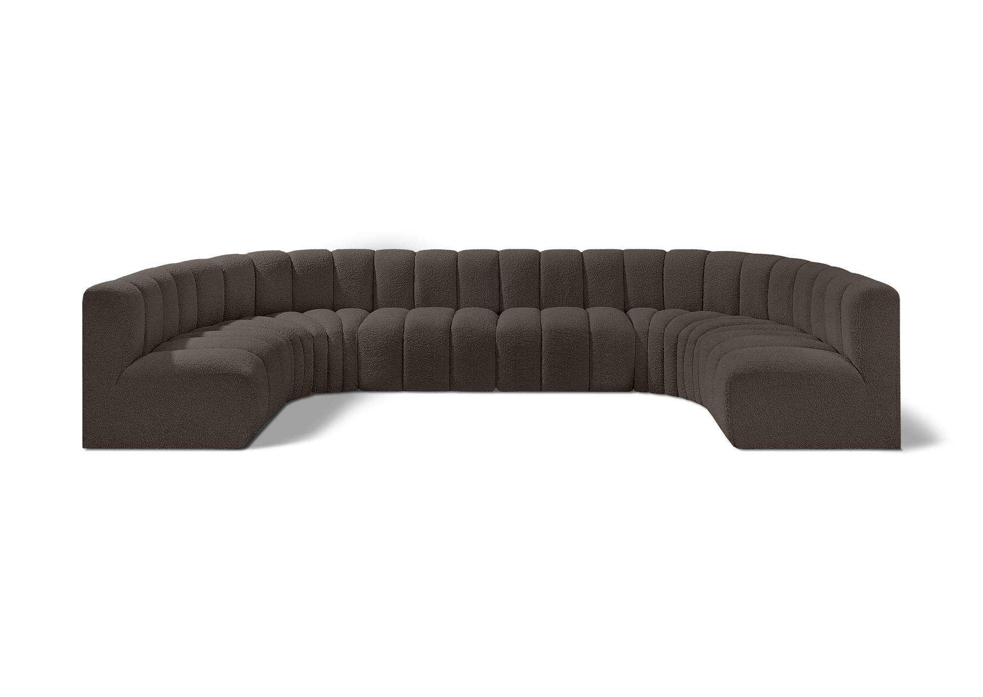 Arc Brown Boucle Fabric Modular Sofa,Meridian Furniture