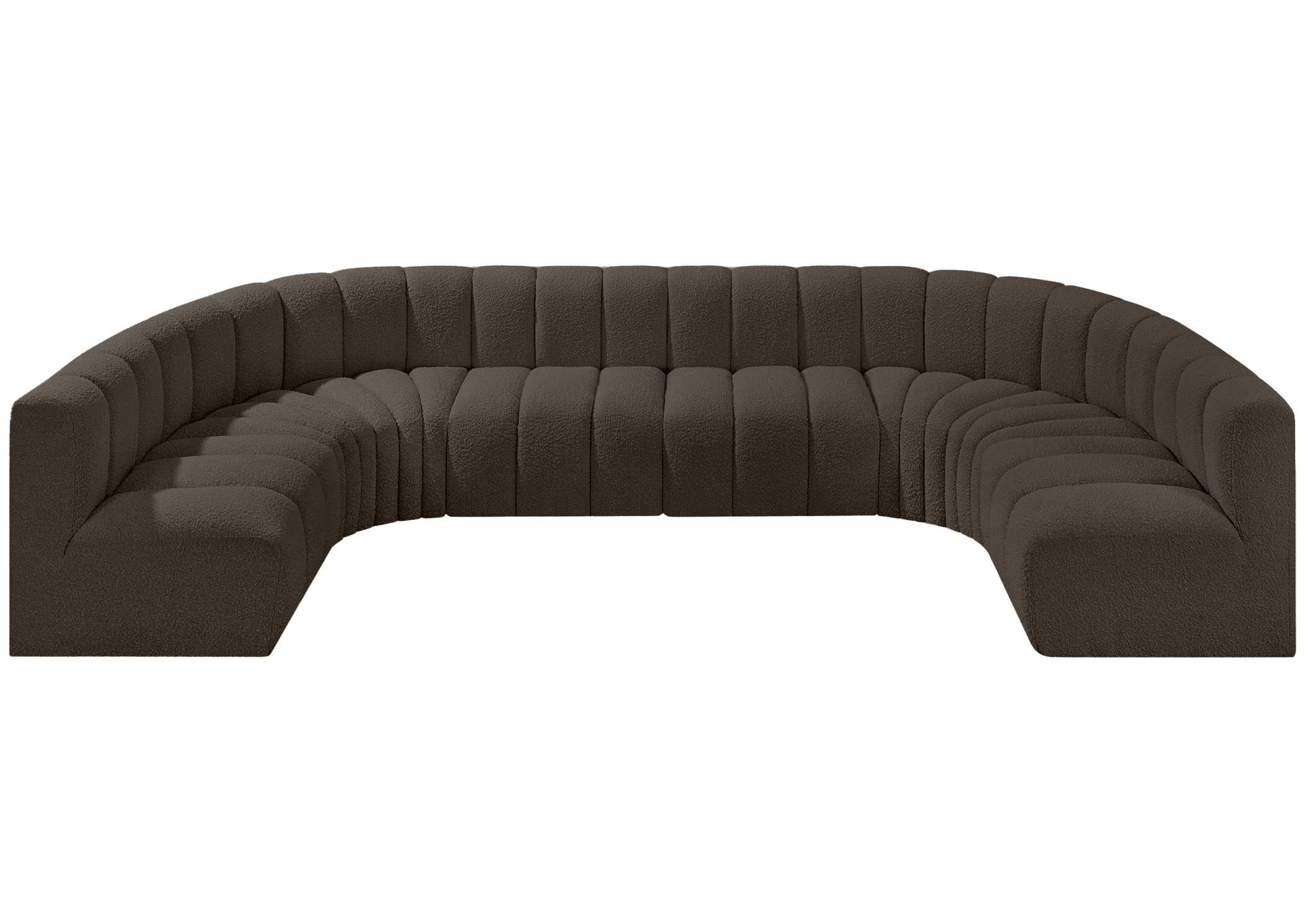 Arc Brown Boucle Fabric Modular Sofa,Meridian Furniture