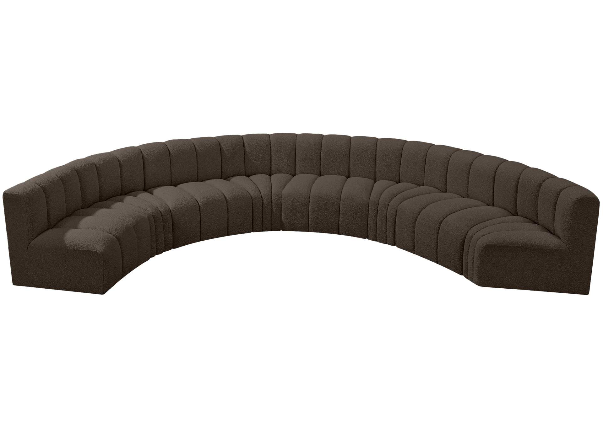 Arc Brown Boucle Fabric Modular Sofa,Meridian Furniture