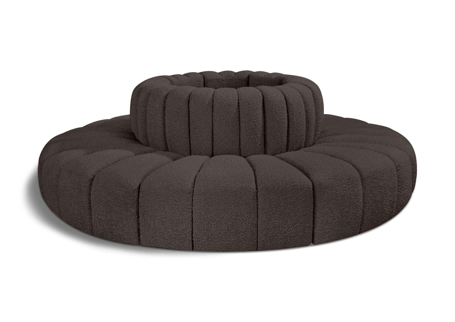 Arc Brown Boucle Fabric Modular Sofa,Meridian Furniture