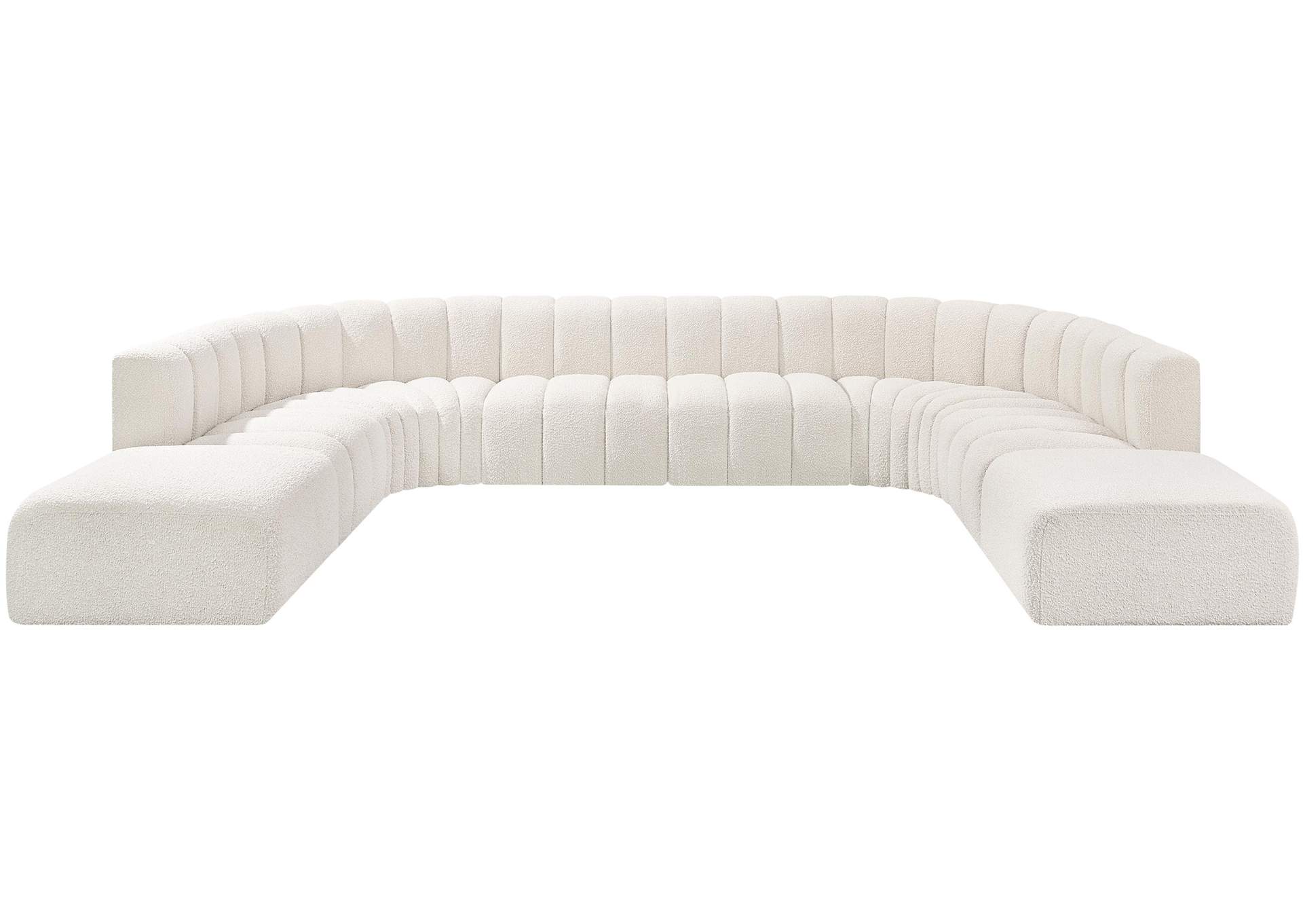 Arc Cream Boucle Fabric Modular Sofa,Meridian Furniture