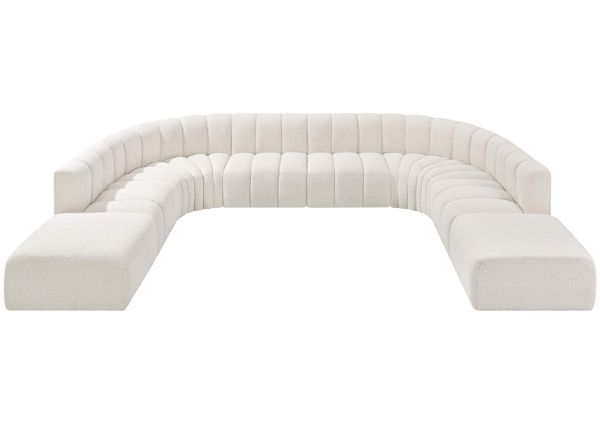 Arc Cream Boucle Fabric Modular Sofa,Meridian Furniture