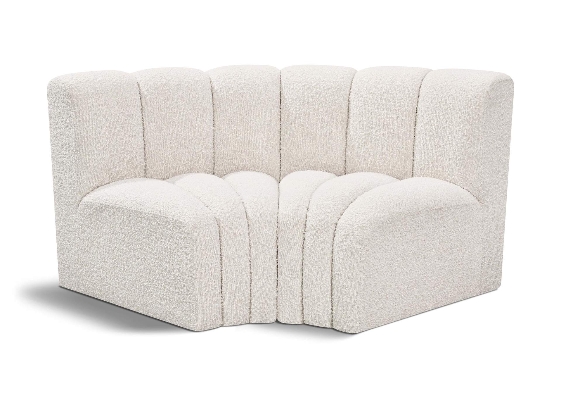 Arc Cream Boucle Fabric Modular Sofa,Meridian Furniture