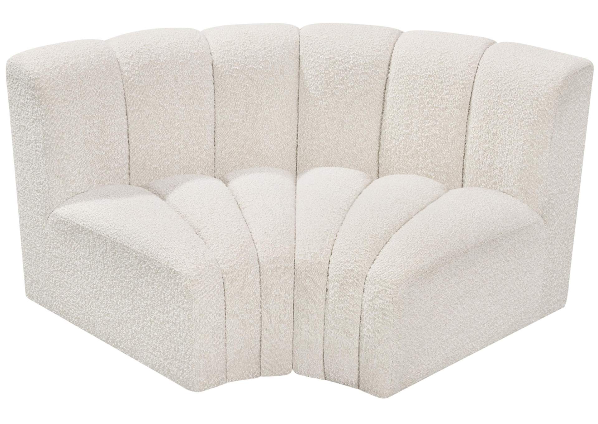 Arc Cream Boucle Fabric Modular Sofa,Meridian Furniture