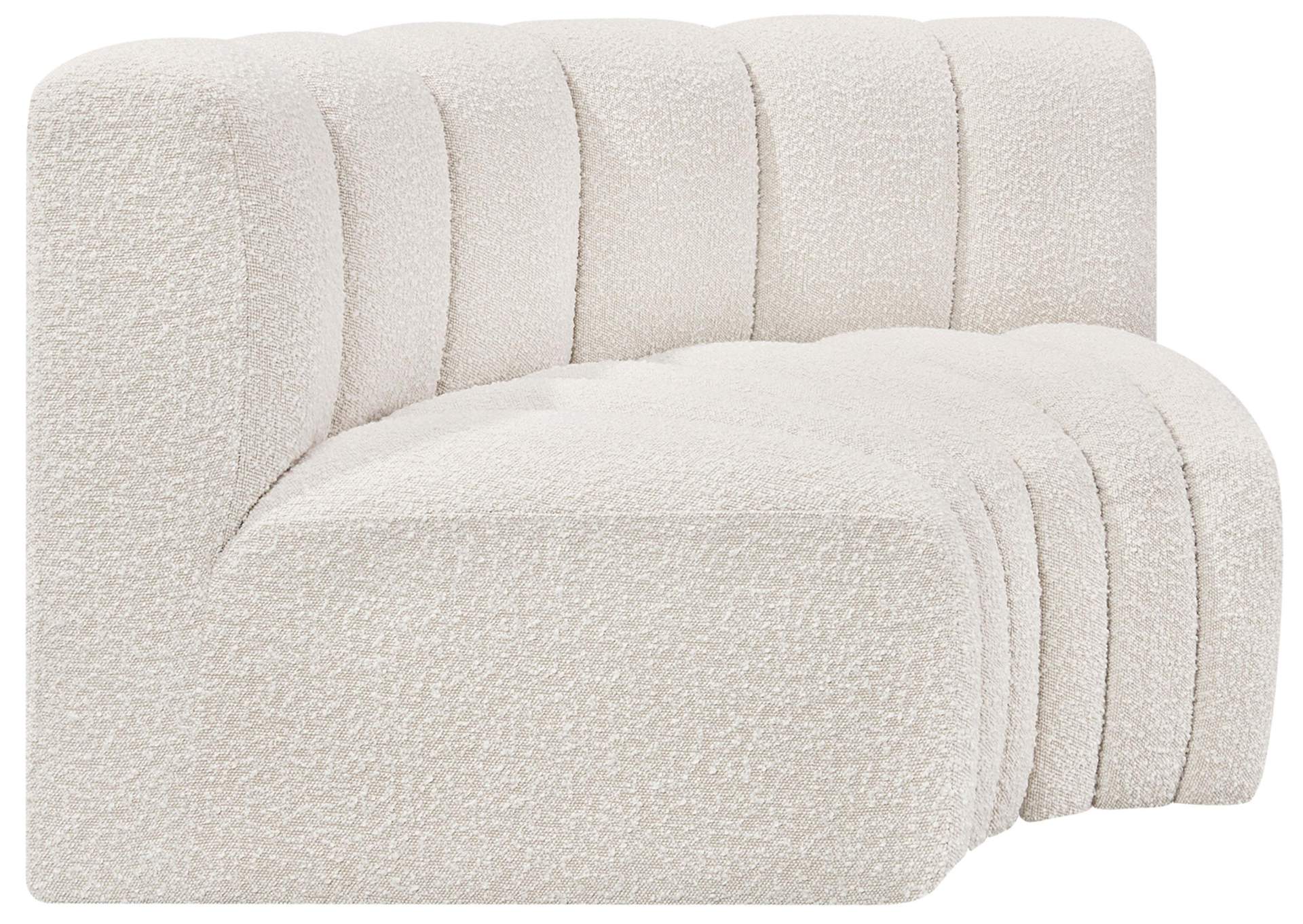 Arc Cream Boucle Fabric Modular Sofa,Meridian Furniture